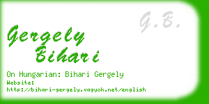 gergely bihari business card